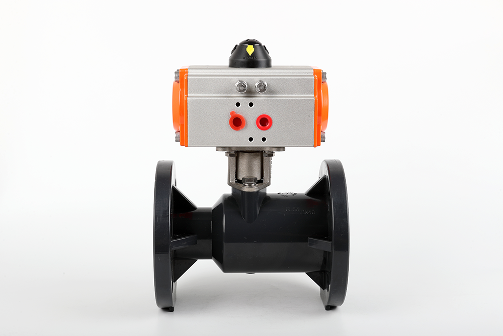 西峰气动法兰一体球阀